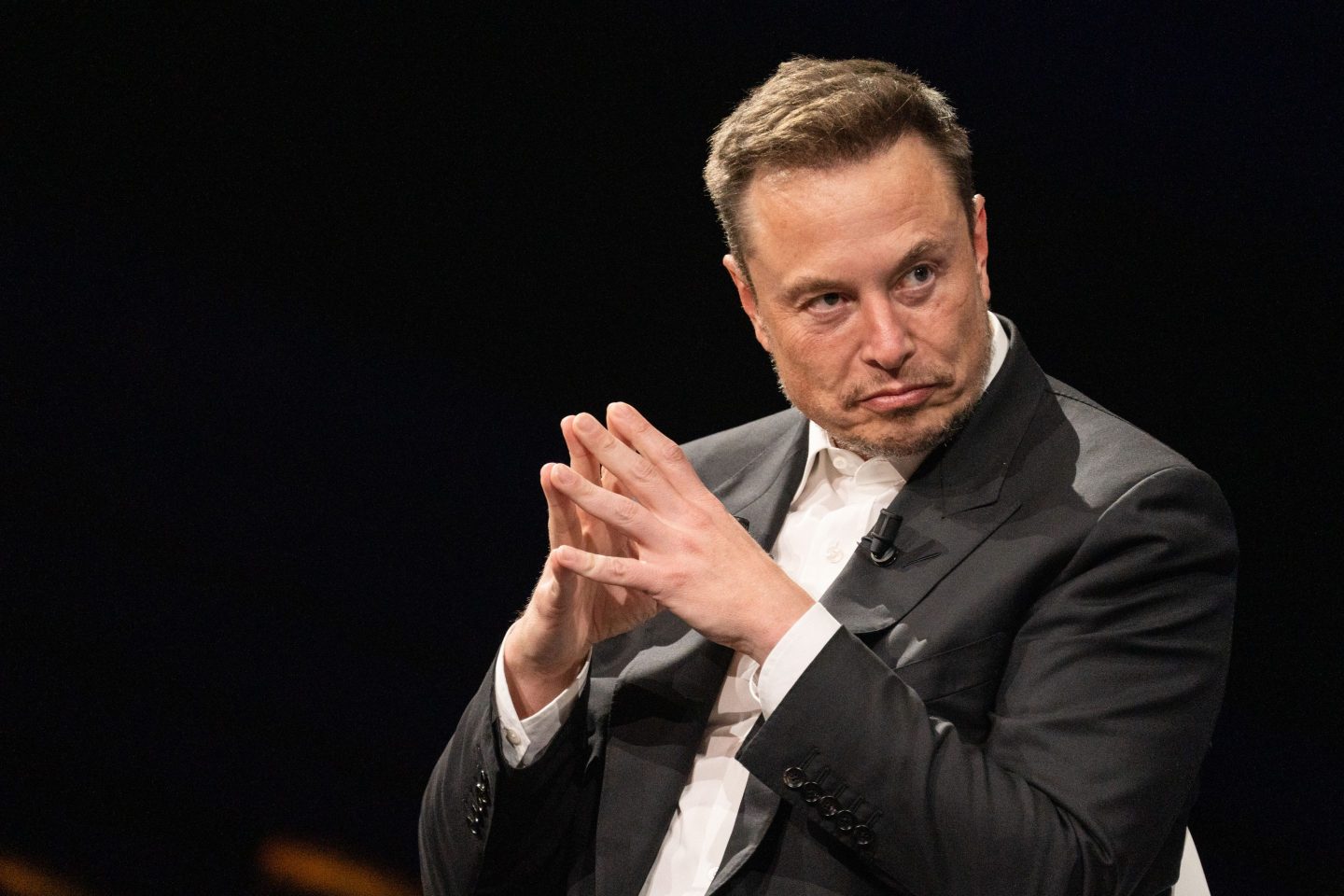 Elon Musk, billionaire and chief executive officer of Tesla, at the Viva Tech fair in Paris, France, on Friday, June 16, 2023. Musk predicted his Neuralink Corp. would carry out its first brain implant later this year. Photographer: Nathan Laine/Bloomberg via Getty Images