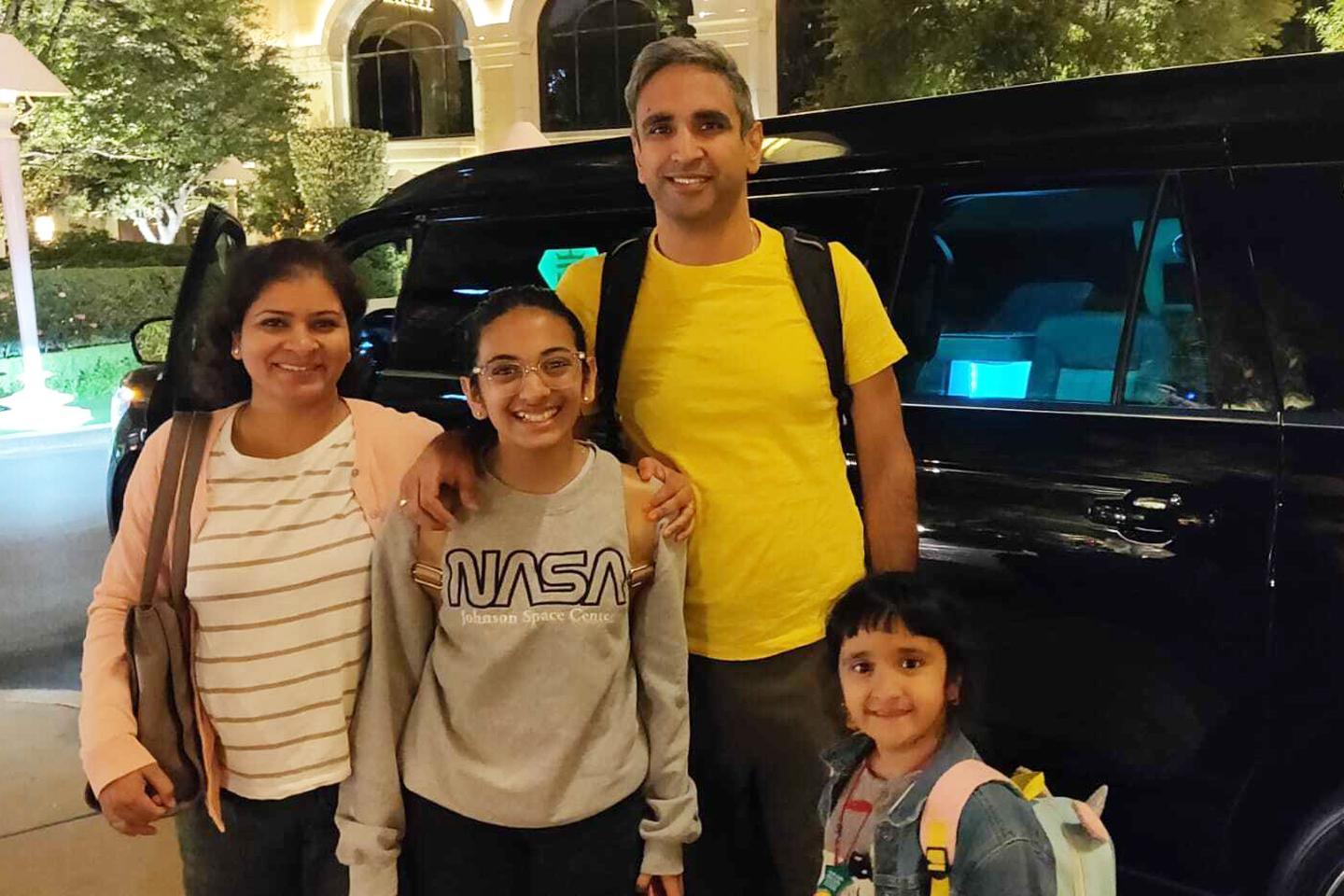Photo of Abhishek Singh with his family