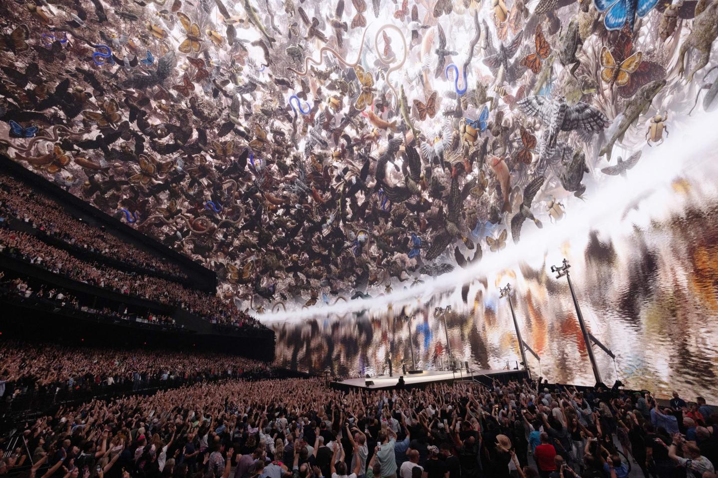 Interior view of Sphere in Las Vegas during a concert