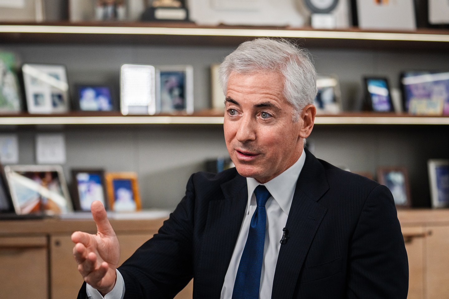 Bill Ackman speaks during an interview.