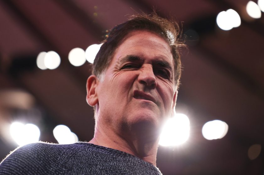 Mark Cuban sneers at the camera